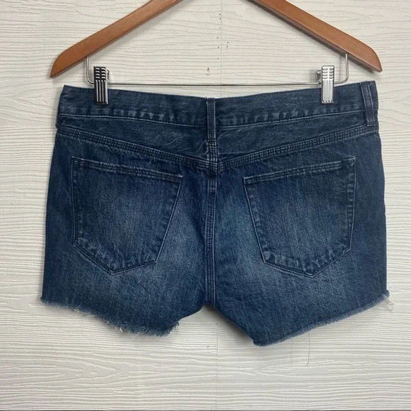 Madewell dark wash Denim Jean Shorts Summer Whiskering Size 28 - Picture 4 of 7